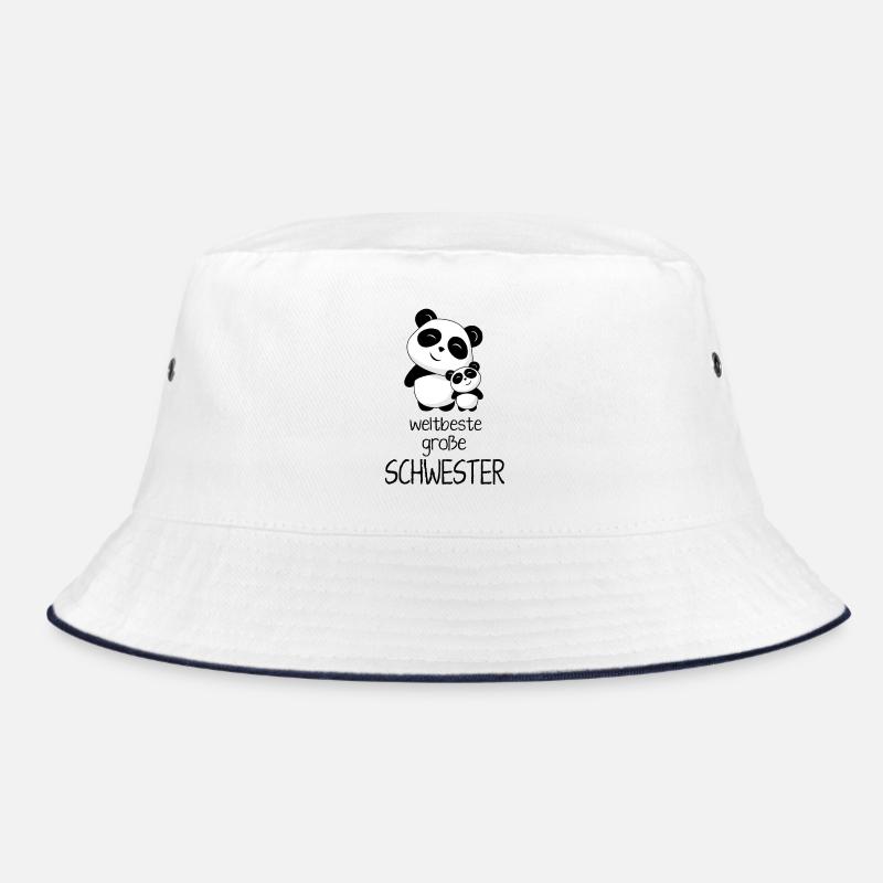 Weltbeste grosse Schwester - Bucket Hat - Weiß/Navy