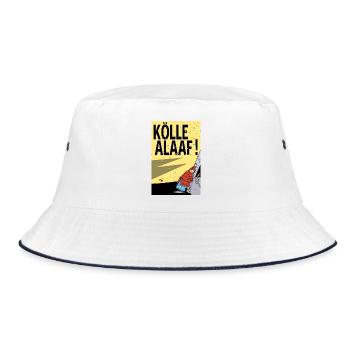 Cologne Carnival Alaaf Cartoon - Bucket Hat - white/navy - Front