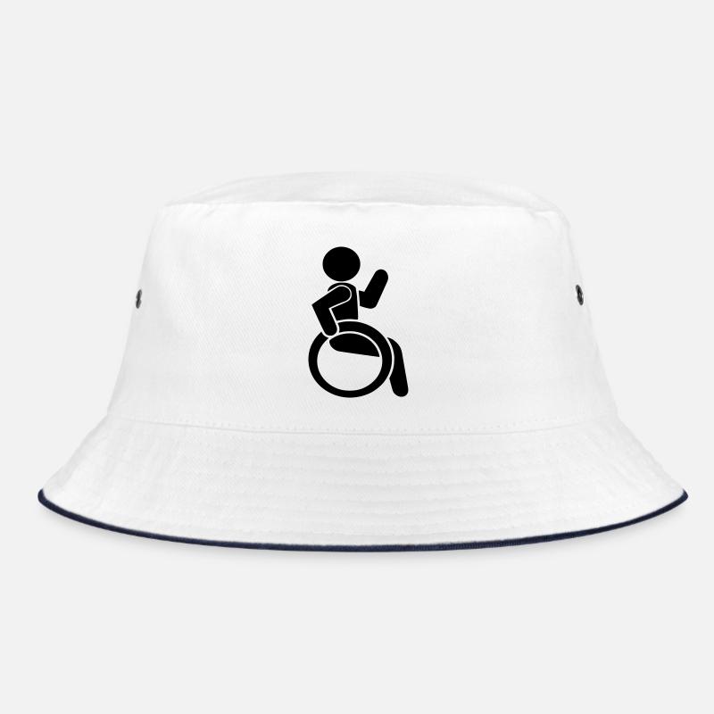 Winkender Rollstuhlfahrer # Bucket Hat