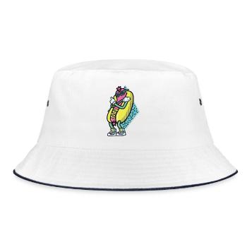 Hot Dog Funny - Bucket Hat - white/navy - Front