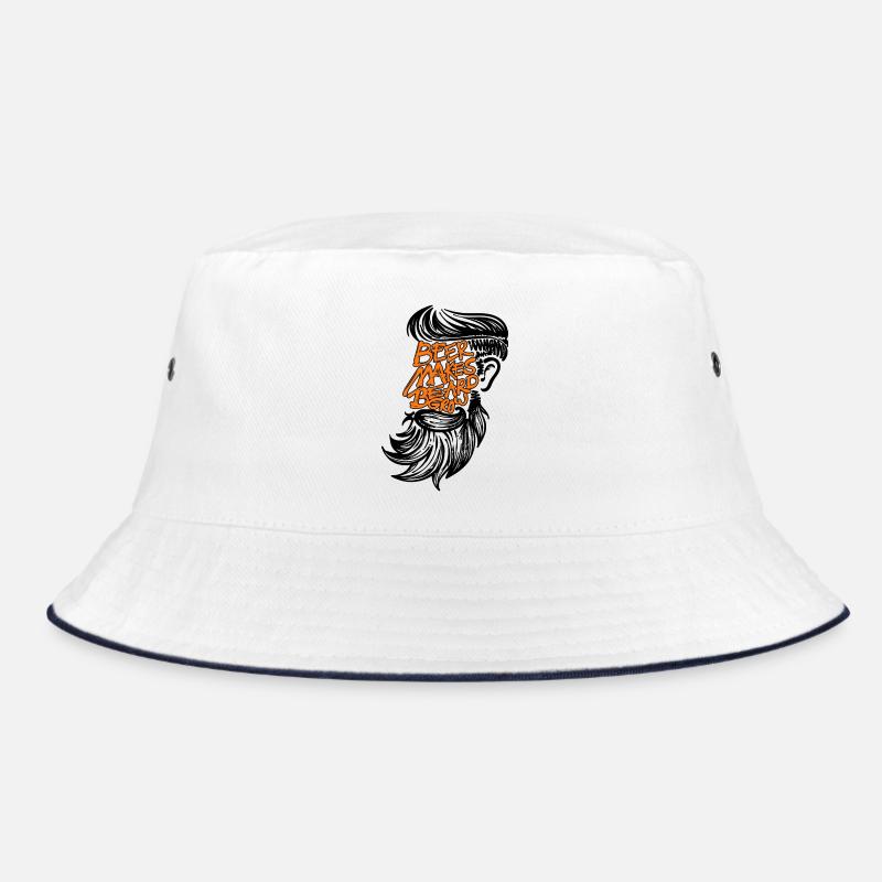 Beard Statement Humorous Full Beard Beard Wearer Bucket Hat