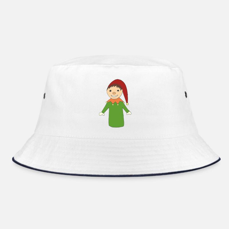 Kasper - Bucket Hat - Weiß/Navy