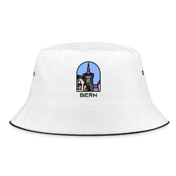 Bern - Bucket Hat - Weiß/Navy - Vorne