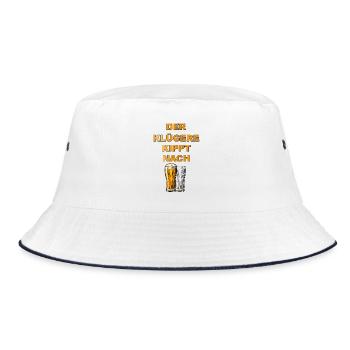 Der klügere kippt nach! Bier Party Feiern - Bucket Hat - Weiß/Navy - Vorne