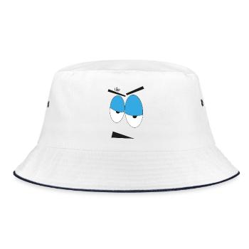 like wooh - Bucket Hat - Weiß/Navy - Vorne
