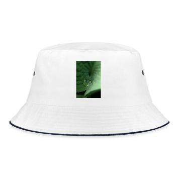 Leafy green tropical dew - Bucket Hat - white/navy - Front