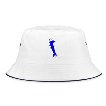 Roach - Piscis Rutilus - Bucket Hat - white/navy - Front