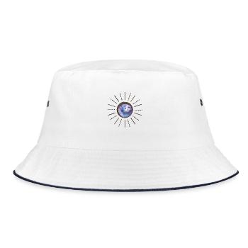 Süßes Kätzchen in sanften Farben - Bucket Hat - Weiß/Navy - Vorne