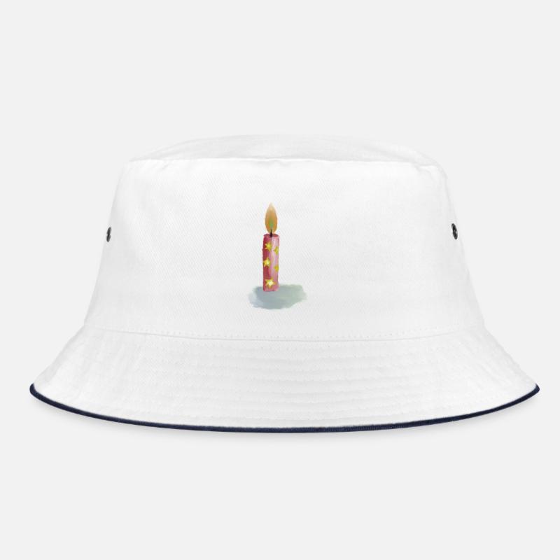 Handgezeichnete Geburtstagskerze mit Sternen Bucket Hat