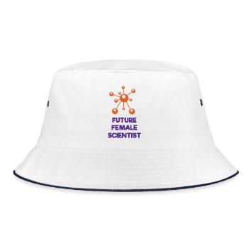 Future Female Scientist - Bucket Hat - white/navy - Front