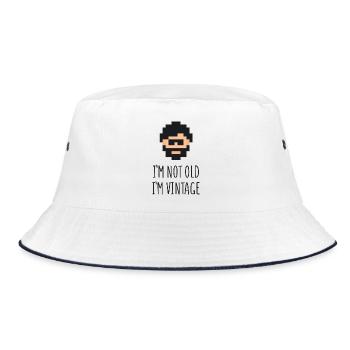I'm Not Old I'm Vintage - Bucket Hat - white/navy - Front
