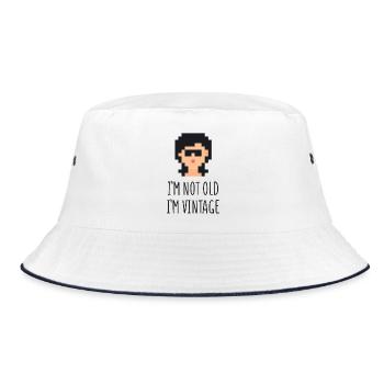 I'm Not Old I'm Vintage - Bucket Hat - white/navy - Front