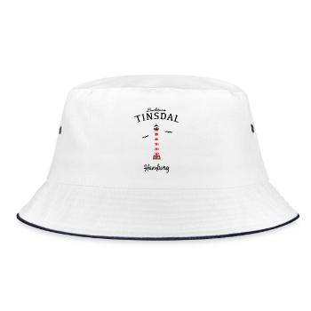 Hamburg, Tinsdal Lighthouse - Bucket Hat - white/navy - Front