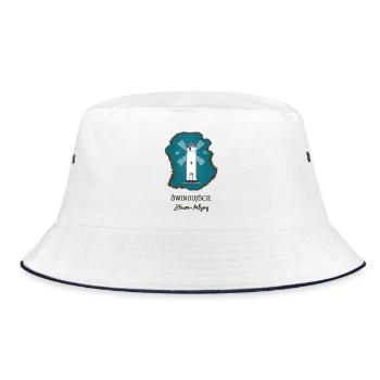 Swinemünde, Leuchtturm,, Usedom, Polen, polnisch - Bucket Hat - Weiß/Navy - Vorne
