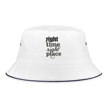 right time right place - Bucket Hat - white/navy - Front