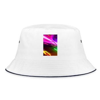 Patterns and shapes - Bucket Hat - white/navy - Front