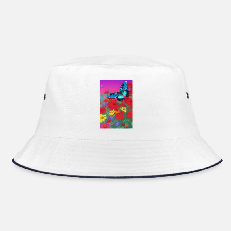 Flowers and butterfly Bucket Hat