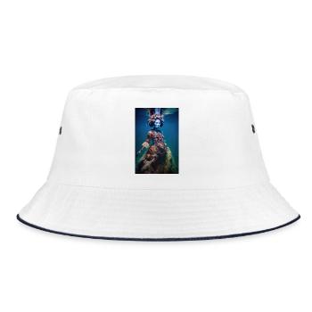 Geisha zombie underwater - Bucket Hat - white/navy - Front