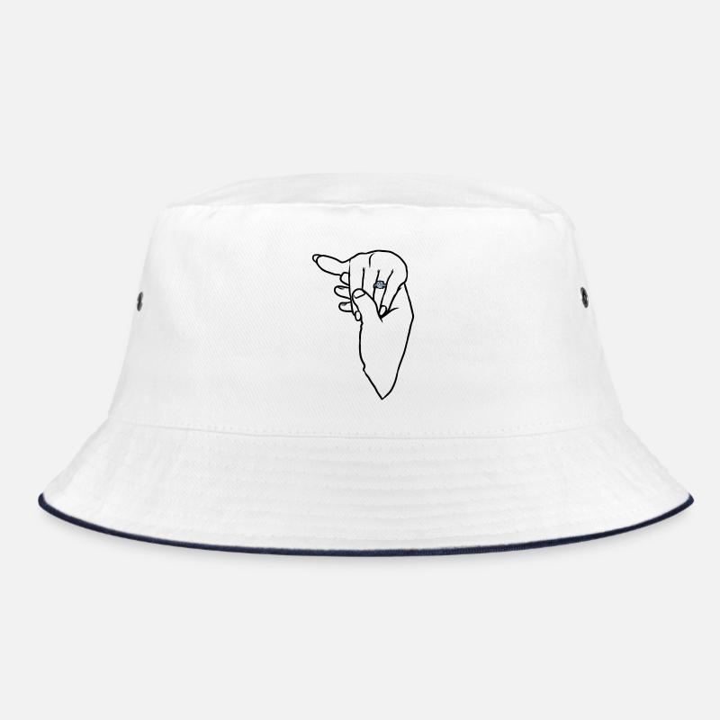 Verlobungs-Ehering-Hand Bucket Hat