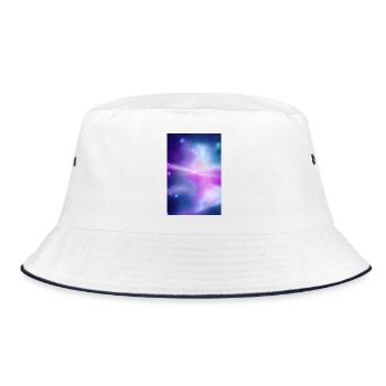 Galaxy Image - Bucket Hat - white/navy - Front
