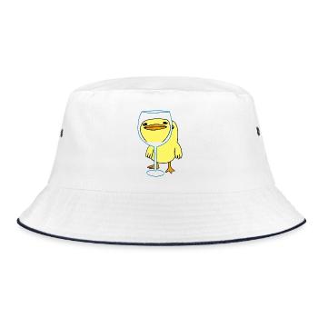 Kawaii-Küken - Bucket Hat - Weiß/Navy - Vorne