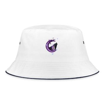 Fee auf dem Mond - Bucket Hat - Weiß/Navy - Vorne