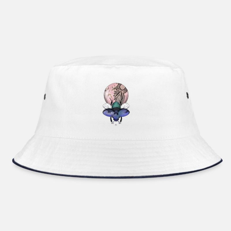 Skarabäus mit Wunderkugel - Bucket Hat - Weiß/Navy