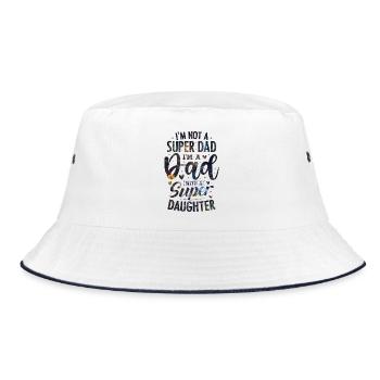 Dad Quote - Bucket Hat - white/navy - Front