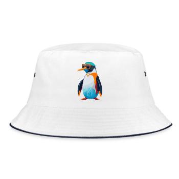 Penguin Revolution - Bucket Hat - white/navy - Front