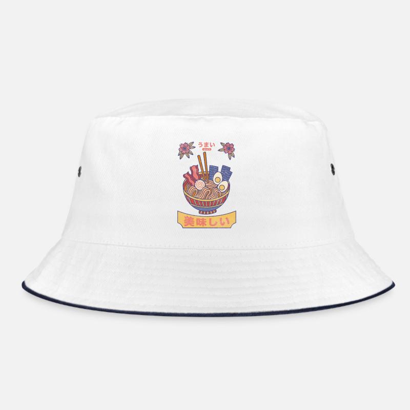 Ramen Love Graphic - Bucket Hat - white/navy