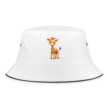 Giraffe I Giraffenklasse - Bucket Hat - Weiß/Navy - Vorne