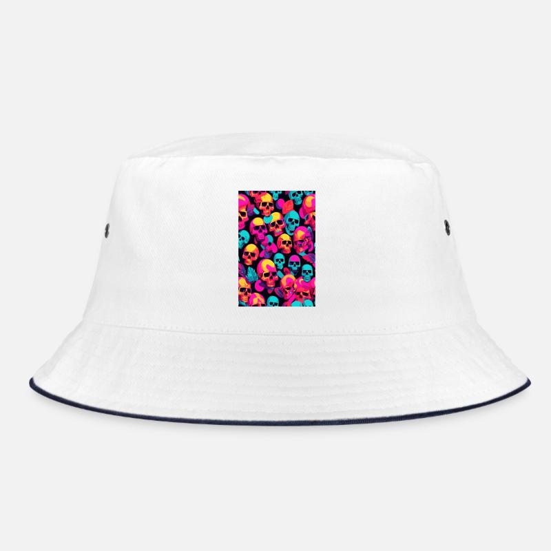 Neon Totenköpfe Bucket Hat