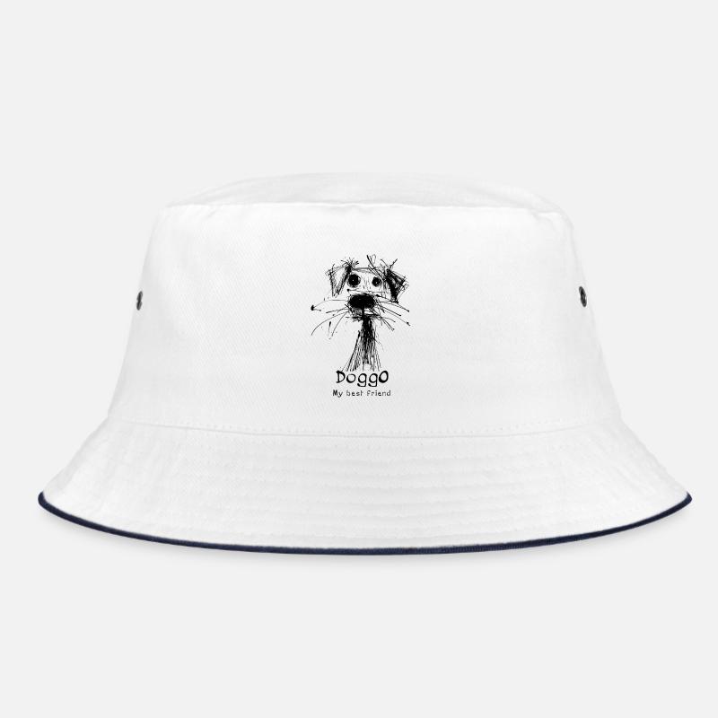 Doggo - Mein bester Freund - Bucket Hat - Weiß/Navy
