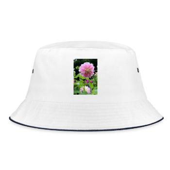 Dahlia rose rose fleur, fleur - Bob - blanc/marine - Devant
