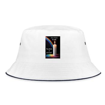 A candle for all pets in heaven - Bucket Hat - white/navy - Front