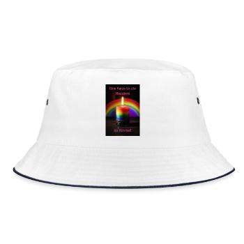 A candle for all pets in heaven - Bucket Hat - white/navy - Front