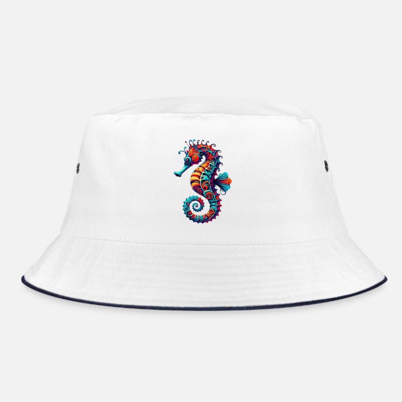 Hippocampe - Bob - blanc/marine