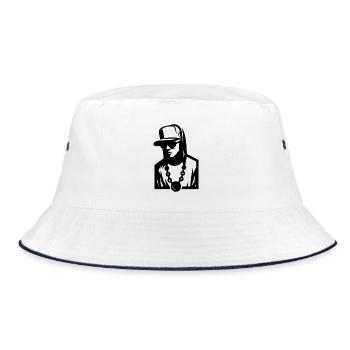 Mec Hip Hop (Simple) - Bob - blanc/marine - Devant
