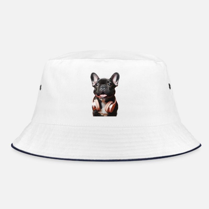 Bouledogue français avec écouteurs Bob