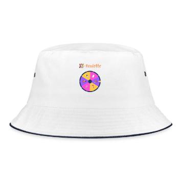 XY-Roulette - Bucket Hat - Weiß/Navy - Vorne
