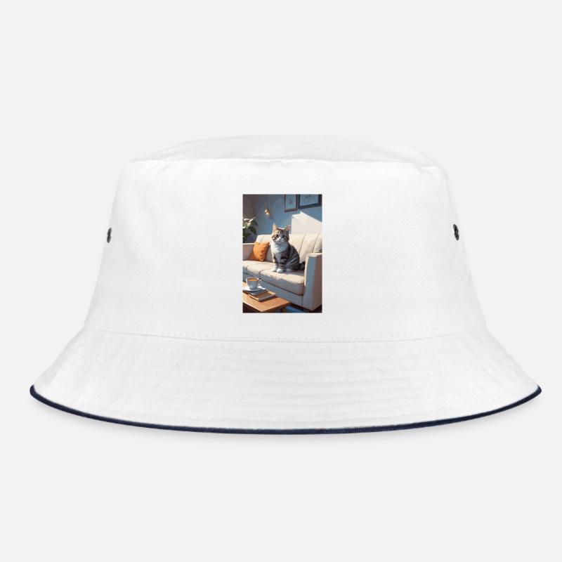 Katze auf Sofa Bucket Hat