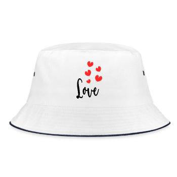 MAMA. MUTTERTAG. SCHÖNEN MUTTERTAG - Bucket Hat - Weiß/Navy - Vorne