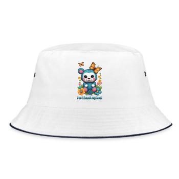 Teddy made of wool - Bucket Hat - white/navy - Front