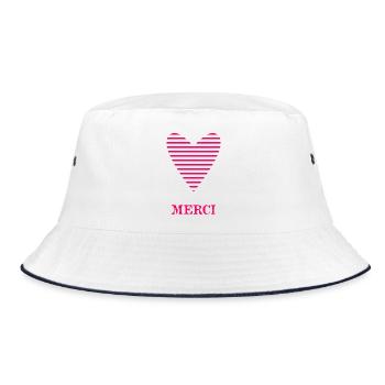 THANK YOU. MISTRESS. MASTER - Bucket Hat - white/navy - Front