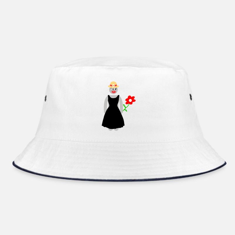 Frau hält eine Rose in der Hand Bucket Hat