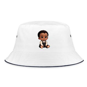 Bébé de dessin animé mignon et heureux - Bob - blanc/marine - Devant
