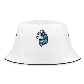 Alpaca - Bucket Hat - white/navy - Front
