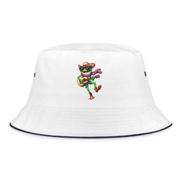 Dancing Frog Fiesta - Bucket Hat - white/navy - Front