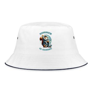 Summer is Coming - Bucket Hat - white/navy - Front