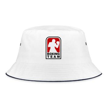 Boxing Team Design for Boxing Gyms and Martial Arts - Bucket Hat - white/navy - Front